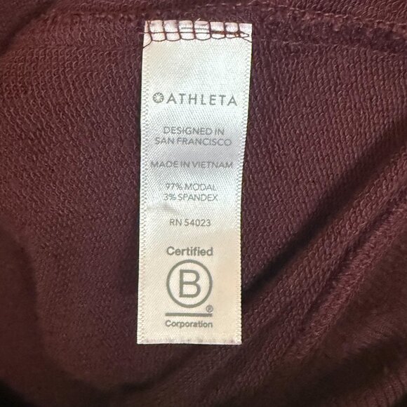 Athleta Studio Barre Sweatshirt Dress 2.0 Medium Athleisure Cozycore Studio Chic - Picture 8 of 9